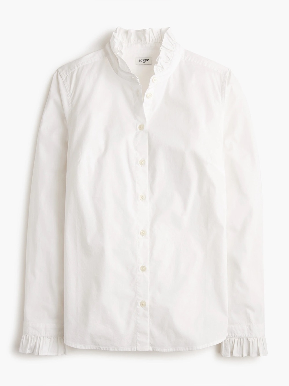 J. Crew Ruffle Button-Up Top M - Picture 4 of 7